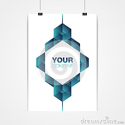 A4 / A3 format poster minimal abstract design with your text Vector Illustration