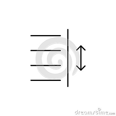 Format, text icon. Element of text and typography for mobile concept and web apps icon. Thin line icon for website Vector Illustration