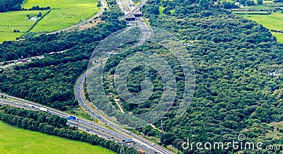 Formation Flying Seen From Above Stock Photo