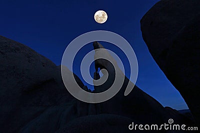 Formation Wizards Eye in Joshua Tree National Park Stock Photo