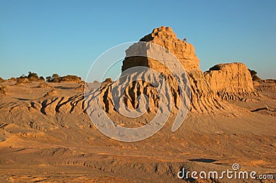 Formations at Lake Mungo Stock Photo