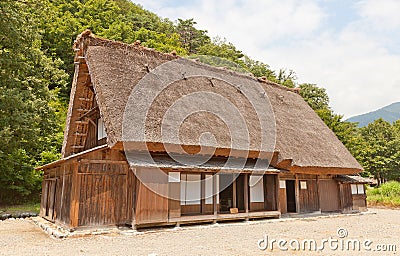 Former Asano Chuichi House in Ogimachi gassho style village, Stock Photo