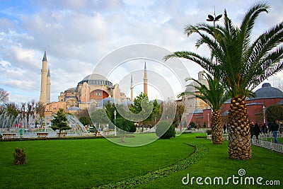 The glorious museum of Hagia Sophia in modern Istanbul Editorial Stock Photo