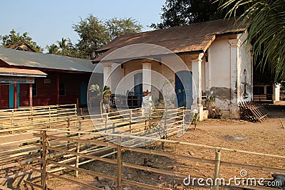 former french school - khone island - laos Stock Photo