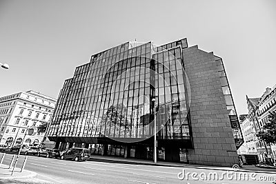 Former Glass Place in Vienna, Austria Editorial Stock Photo