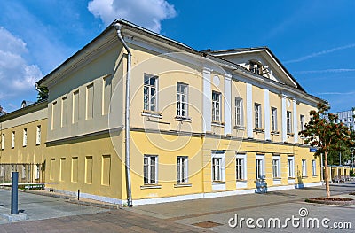 Former home of Count Ostermann, currently All-Russian Museum of Decorative, Applied and Folk Art Editorial Stock Photo