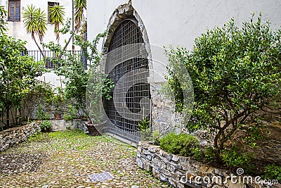 Herb Garden of the Church of Saint John of PrÃ¨, Genoa, Liguria, Italy, Stock Photo