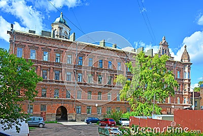 Former House of merchant Buttenhoff of the 19th century in Vyborg, Russia Editorial Stock Photo