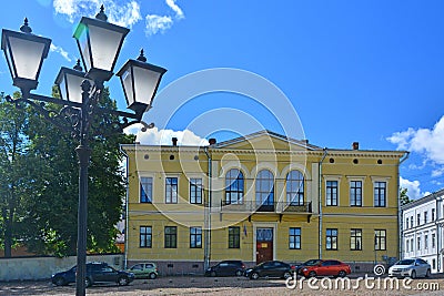 Former House of the president of the outdoor court in Vyborg, Russia Editorial Stock Photo