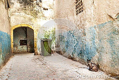 Mellah district in the medina of Essaouira Stock Photo