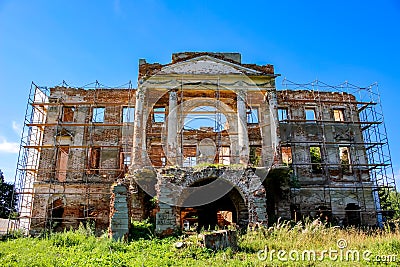 Former manor Pushchino on Nara Stock Photo