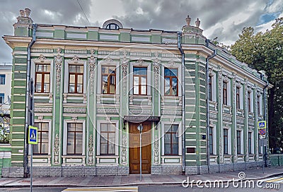 Former mansion of A. Ya. Pavlov-Sevryugovs architect P. S. Campioni, built in 1874, landmark Editorial Stock Photo