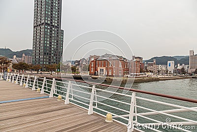 Former Moji customs building in Mojiko Moji Port, Kitakyushu, Editorial Stock Photo