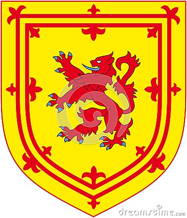 The former official royal coat of arms of Scotland Vector Illustration