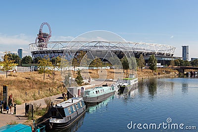 The former Olympic Stadium in London. Editorial Stock Photo
