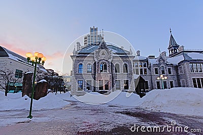 Former Ottawa Teachers` College on a cold winter morning with s now on the floor Editorial Stock Photo