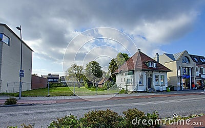 Former postoffice and land where in the future healt care houses will be build Editorial Stock Photo