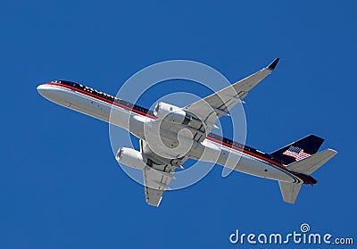 Former President Donald Trump's Private Plane Editorial Stock Photo