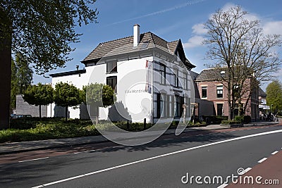 Former residence where the famous Dutch painter Piet Mondrian lived Editorial Stock Photo