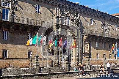 Royal Hospital - Santiago de Compostela Editorial Stock Photo