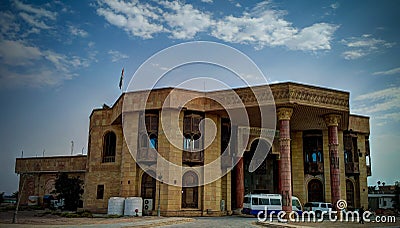 Former Saddam Hussein Palace now museum , Basra, Iraq Editorial Stock Photo