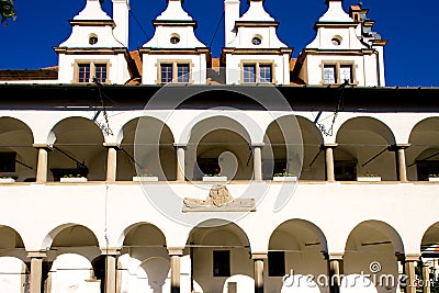former town hall, Square of Master Paul, Levoca, Slovakia Stock Photo