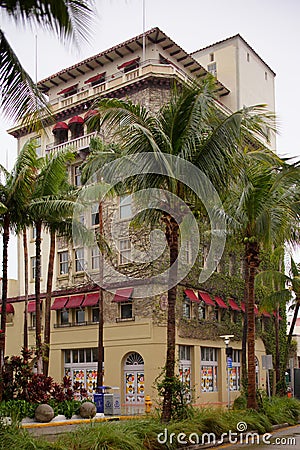 Former Van Cafe Lincoln road Miami Beach Editorial Stock Photo