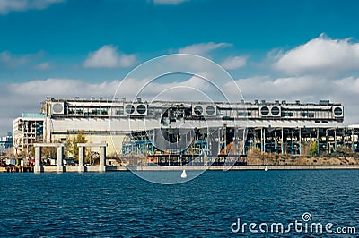 Former ZiL Soviet car factory workshops dismantled as part of the redevelopment of industrial zones Editorial Stock Photo