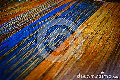 Formica table pattern with blue wooden linings. Stock Photo