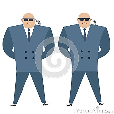 Formidable security professionals secret service bodyguards Stock Photo