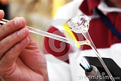 Forming glass Stock Photo