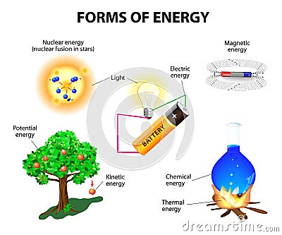 Forms of energy Vector Illustration