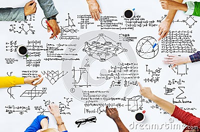 Formula Mathematics Equation Mathematical Geometry Concept Stock Photo