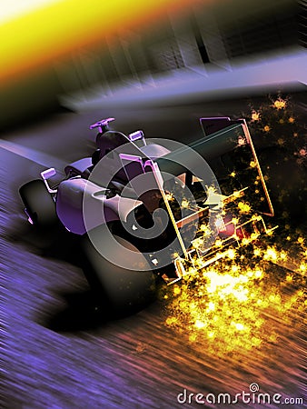 Formula One sparks Stock Photo