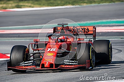 Formula One Test Days 2019 - Charles Leclerc Editorial Stock Photo