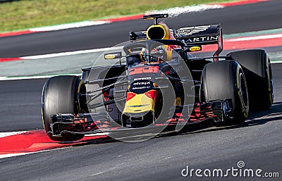 FORMULA ONE TEST DAYS 2018 - MAX VERSTAPPEN Editorial Stock Photo