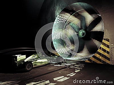 Formula one wind tunnel Stock Photo