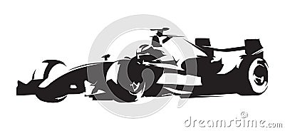 Formula race car, abstract vector silhouette Vector Illustration
