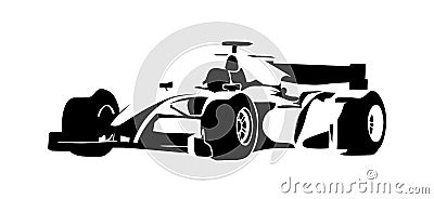 Formula racing car, abstract silhouette Vector Illustration