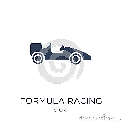 formula racing icon. Trendy flat vector formula racing icon on w Vector Illustration