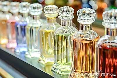 Formulating and creating unique scents for perfumes, colognes Stock Photo