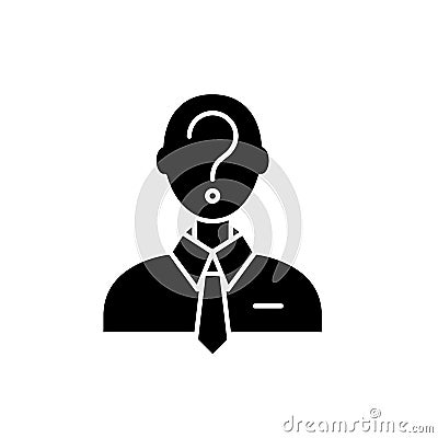 Formulation of the problem black icon, vector sign on isolated background. Formulation of the problem concept symbol Vector Illustration