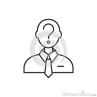 Formulation of the problem line icon concept. Formulation of the problem vector linear illustration, symbol, sign Vector Illustration