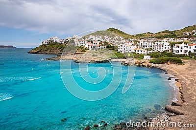 Fornells in Menorca Cala Tirant beach at Balearic Islands Stock Photo