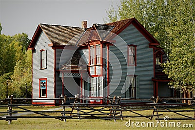 Fort Bridger command housing established in 1842 Stock Photo