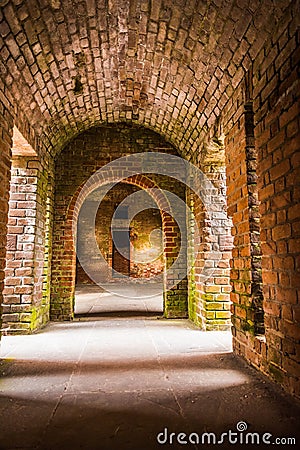 Fort clinch passageway Stock Photo