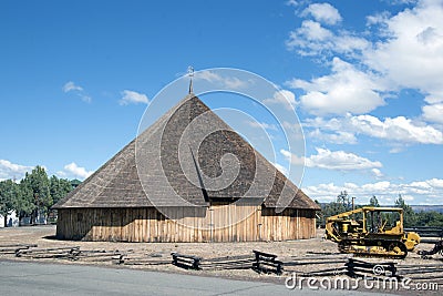 Fort Crook Museum Round Barn Editorial Stock Photo