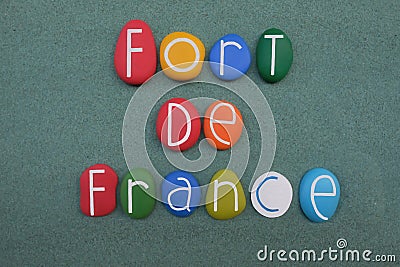 Fort-de-France, capital city of Martinica, an overseas department of France located in the Caribbean, souvenir with multi colored Stock Photo