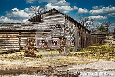 Fort Gibson Historic Site in Oklahoma Editorial Stock Photo
