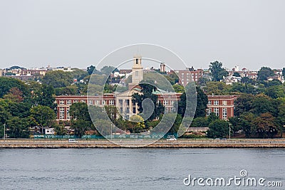 Fort Hamilton High School from Harbor Stock Photo